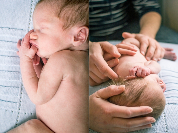 naked newborn photo with parents